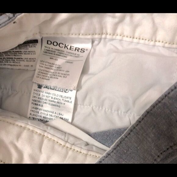 Dockers chambray flat front shorts chinos size 38 - Picture 5 of 8
